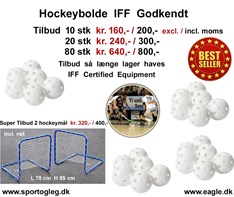 Hockeybolde  Hvid  IFF Godkendt  Tilbud